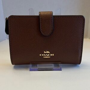 Coach Dark Brown Leather Wallet NWOT